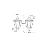 Noemi Ofir Classic Black Hexagonal Wall Lantern