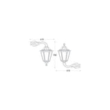 Noemi Adam Black E27 Classic Wall Lantern