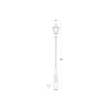 Noemi Nebo E27 Classic Outdoor Black Post Lantern