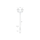Noemi Nebo-Ofir E27 Twin Head Black Lantern Post