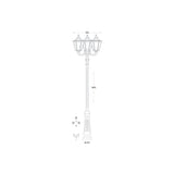 Noemi Nebo-Ofir Classic Triple Head Black Lantern Post