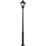 Gino 400 Ektor2500 Modern Urban Post Lantern, Black, IP65 E27
