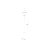 Gino 400 Ektor2500 Modern Urban Post Lantern, Black, IP65 E27