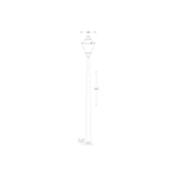 Gino 400 Modern Black E27 Post Lantern with 3.0M Akille Resin Post