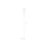 Modern Urban Gino 3.5m Post Lantern with E27 Akille Design
