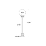 Globe 250 Mizar Black LED Post Light with Clear 6W Bulb