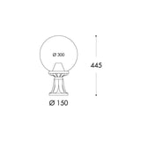 Elegance Classic Black Pedestal Light with Clear Globe - IP55 E27