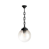 Globe 300 Sichem E27 Clear Chain Fixture - Black