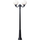 Globe 300 Ricu-Ofir E27 Double Luminaire Black Post