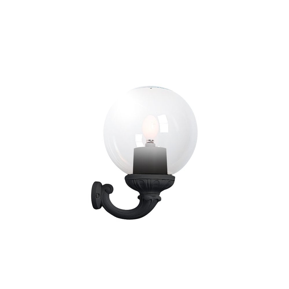 Opal Black Globe Wall Fixture - Ofir 400 Series