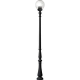 Elegant Black Globe 400 Tabor E27 Post Lamp with Opal Diffuser
