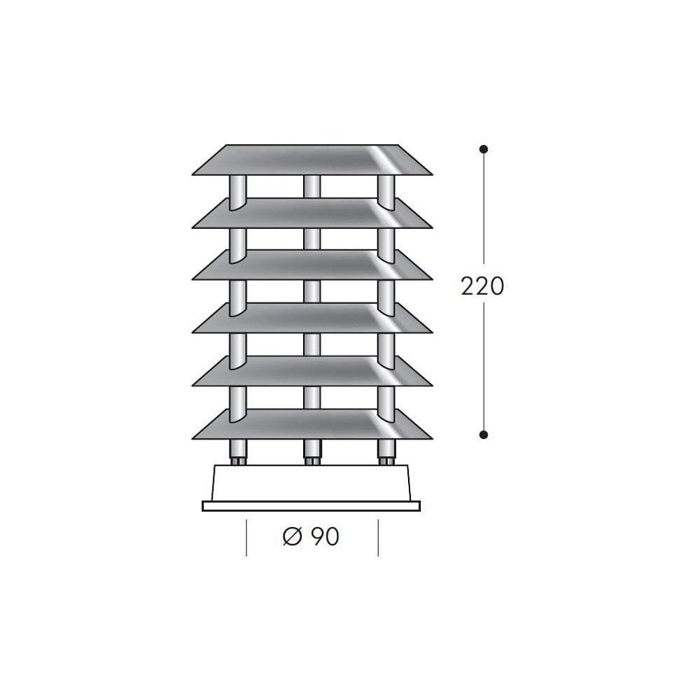 Sleek Chrome Aluminum Louvered Breaklight Cover