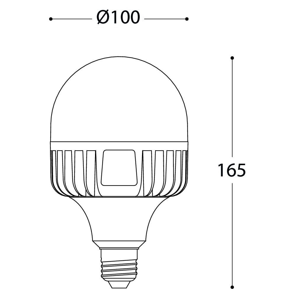 30W E27 LED High Output Bulb 4000K 3300 Lumens