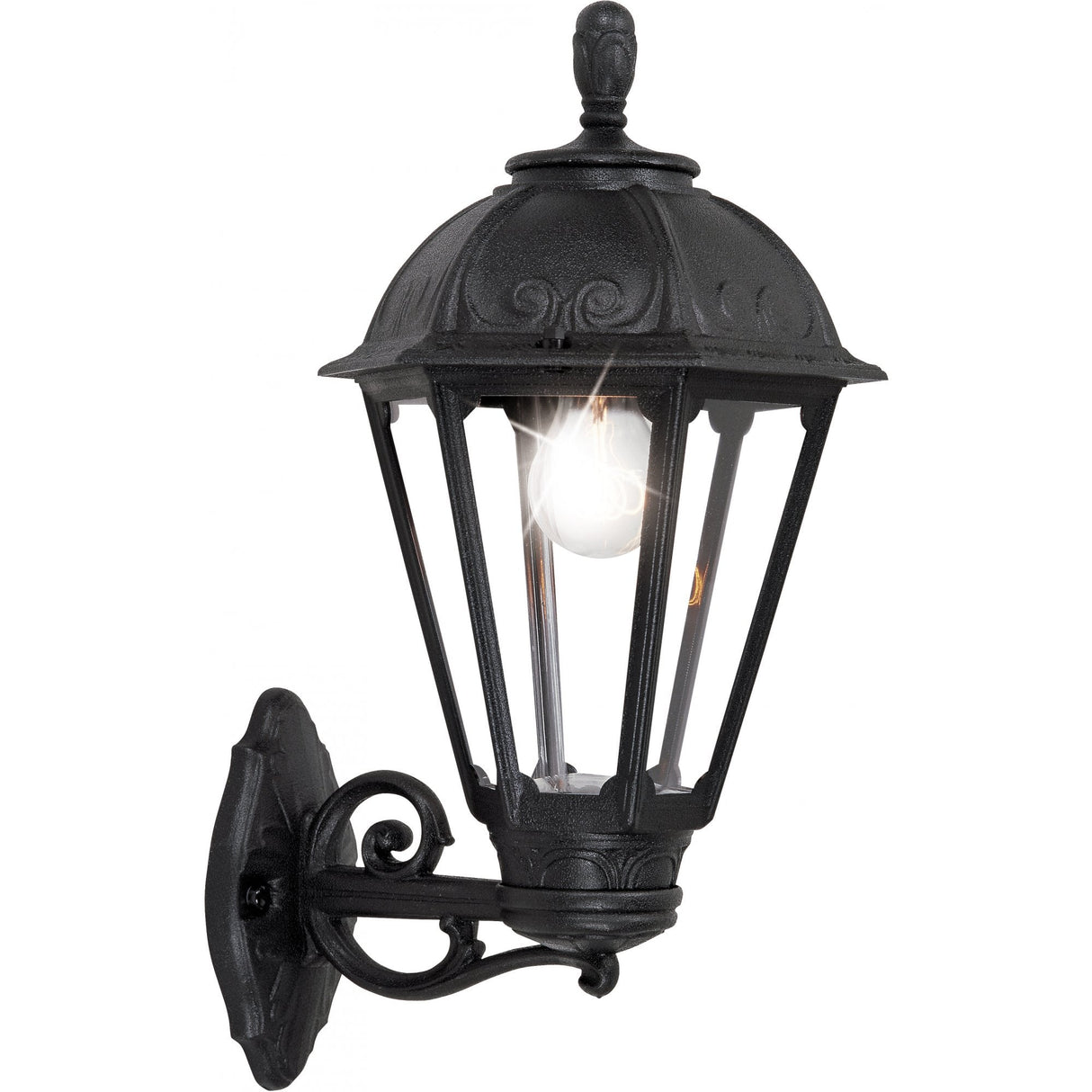 Salem Bisso Black Classic Wall Lantern with E27 Socket