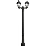 Salem Ricu-Bisso 2x6W LED Twin Head Black Lantern Post