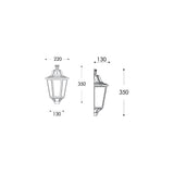 Iesse Classic White Half Lantern with Clear Diffuser