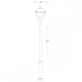 Beppe 400 HP Extor 2.5m 50W LED Outdoor Post Light