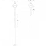 Beppe 400 HP Akille 3.0m 50W LED Urban Post Lantern