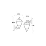 Black Classic Golia Bisso 6W LED Outdoor Wall Lantern