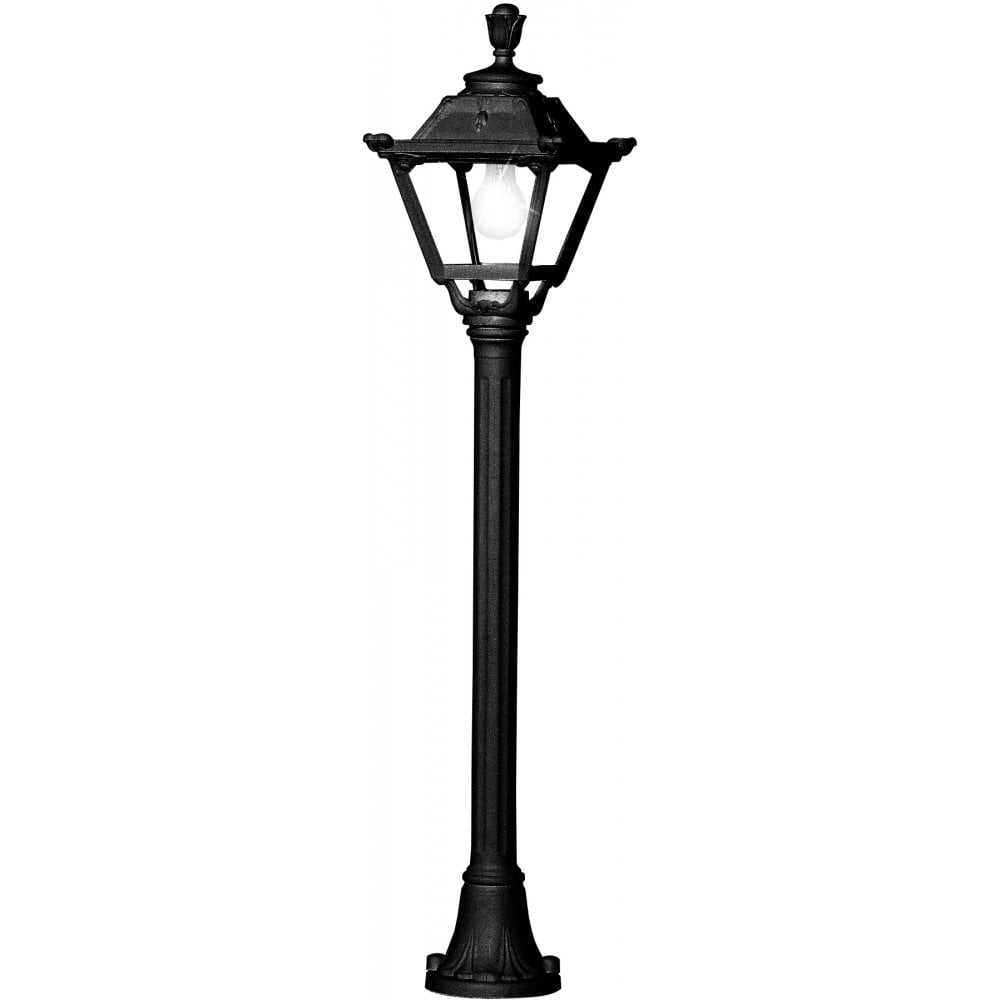 Elegant Mizar Black 6W LED Post Lantern - Classic Golia Collection