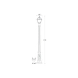 Golia Gigi Classic Black 6W LED Square Lantern on Post