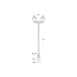 Golia Gigi-Bisso Black Dual-Head LED Post Lantern