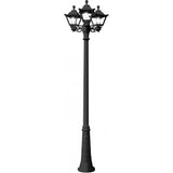 Golia Ricu-Bisso Black Triple Head Lantern with 3x6W LED Bulbs