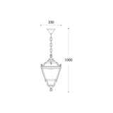 Sichem Classic Black Lantern with Chain - E27 Lampholder