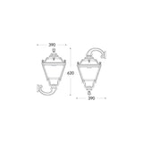 Tobia Ofir Black E27 Classic Wall Lantern