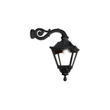 Tobia Adam E27 Black Classic Wall Lantern with Clear Diffuser
