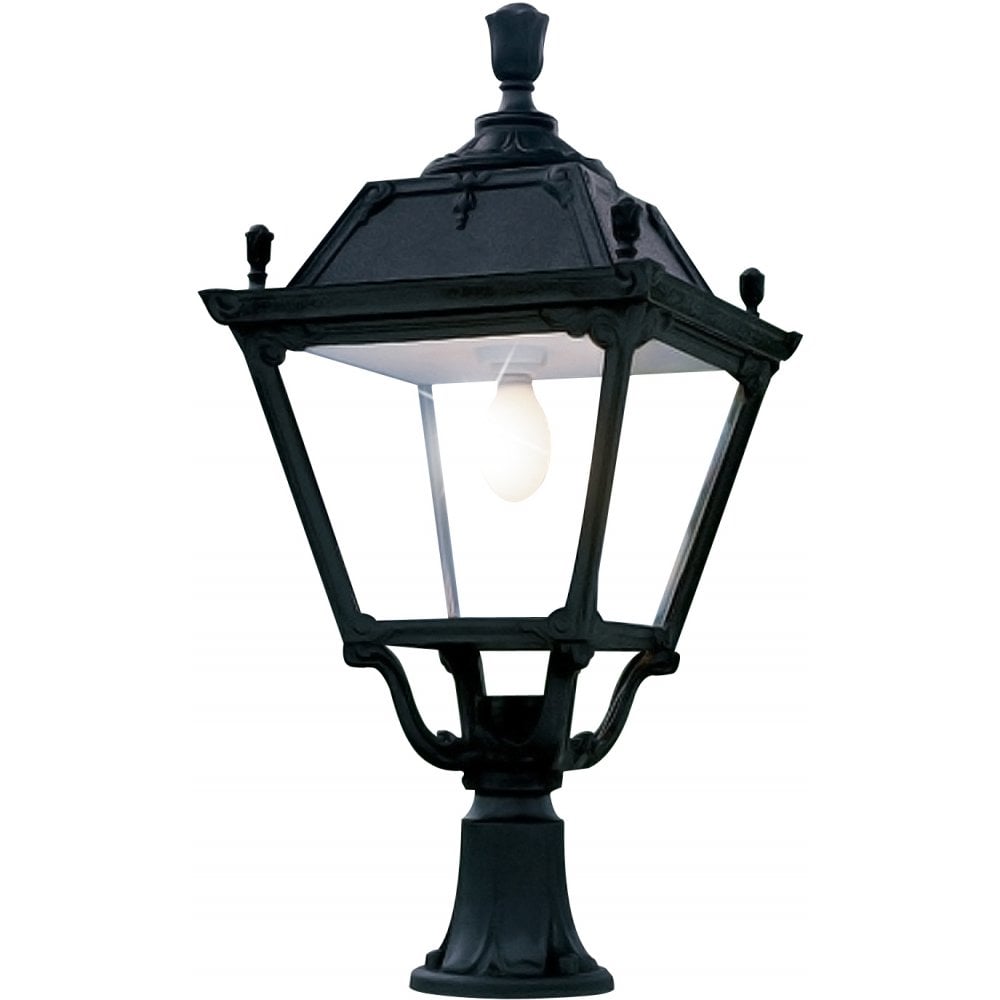 Elia Classic Black Pedestal Lantern with E27 Holder