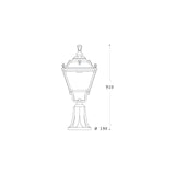 Elia Classic Black Pedestal Lantern with E27 Holder