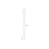 Elegant Black Elia Tabor Classic Lantern with 3.0M Post