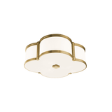 Chandler Aged Brass Quatrefoil Ceiling Fixture