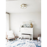 Chandler Aged Brass Quatrefoil Ceiling Fixture
