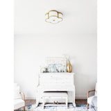 Chandler Aged Brass Quatrefoil Ceiling Fixture