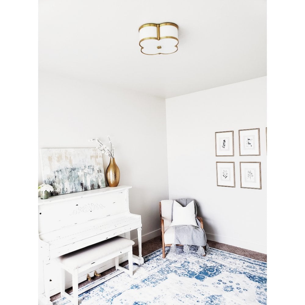 Chandler Aged Brass Quatrefoil Ceiling Fixture