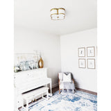 Chandler Aged Brass Quatrefoil Ceiling Fixture