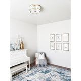Chandler Aged Brass Quatrefoil Ceiling Fixture