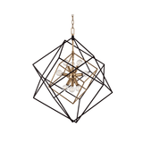 Aged Brass Atomic Pendant Chandelier