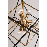 Aged Brass Atomic Pendant Chandelier