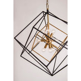 Aged Brass Atomic Pendant Chandelier