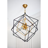 Aged Brass Atomic Pendant Chandelier