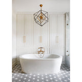 Aged Brass Atomic Pendant Chandelier