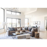 Atomic Elegance Aged Brass Chandelier