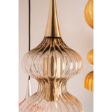Pomfret Vintage Brass Glass Pendant