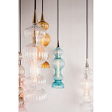 Pomfret Vintage Brass Glass Pendant
