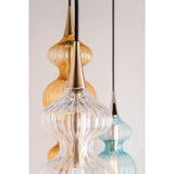 Pomfret Vintage Brass Glass Pendant