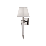 Ruskin Polished Nickel Crystal Tail Wall Sconce
