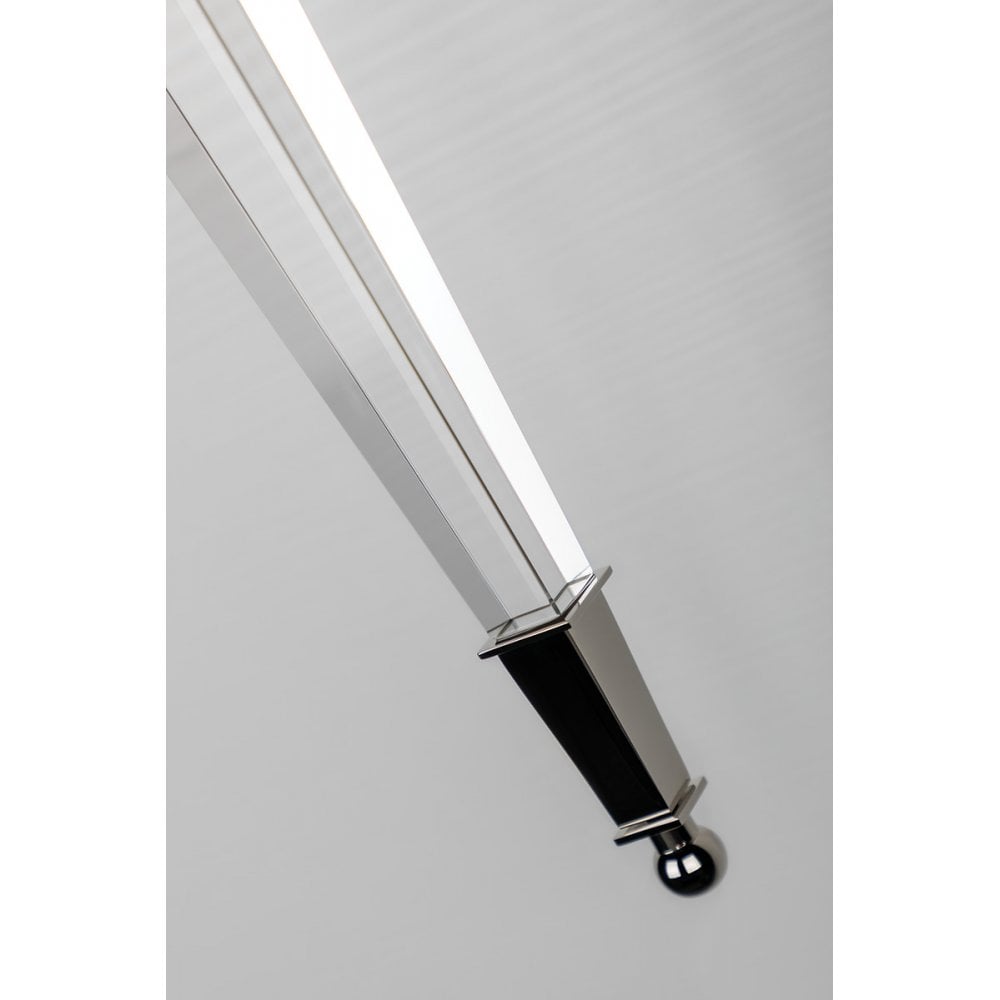 Ruskin Polished Nickel Crystal Tail Wall Sconce